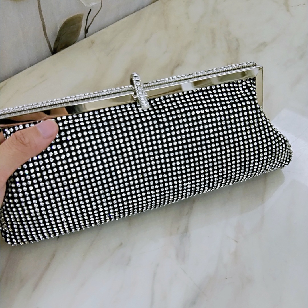 Super Dinner Pack Rhinester Female Bag Bridal Clutch Chain