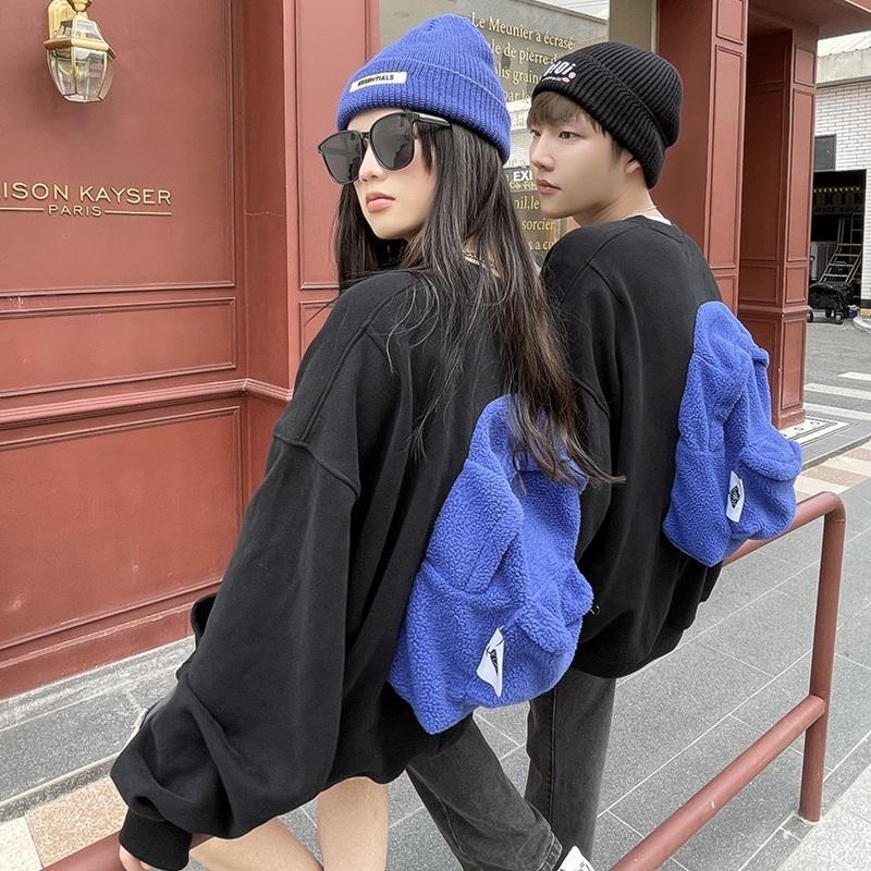 American Retro Love Sweater With Schoolbag