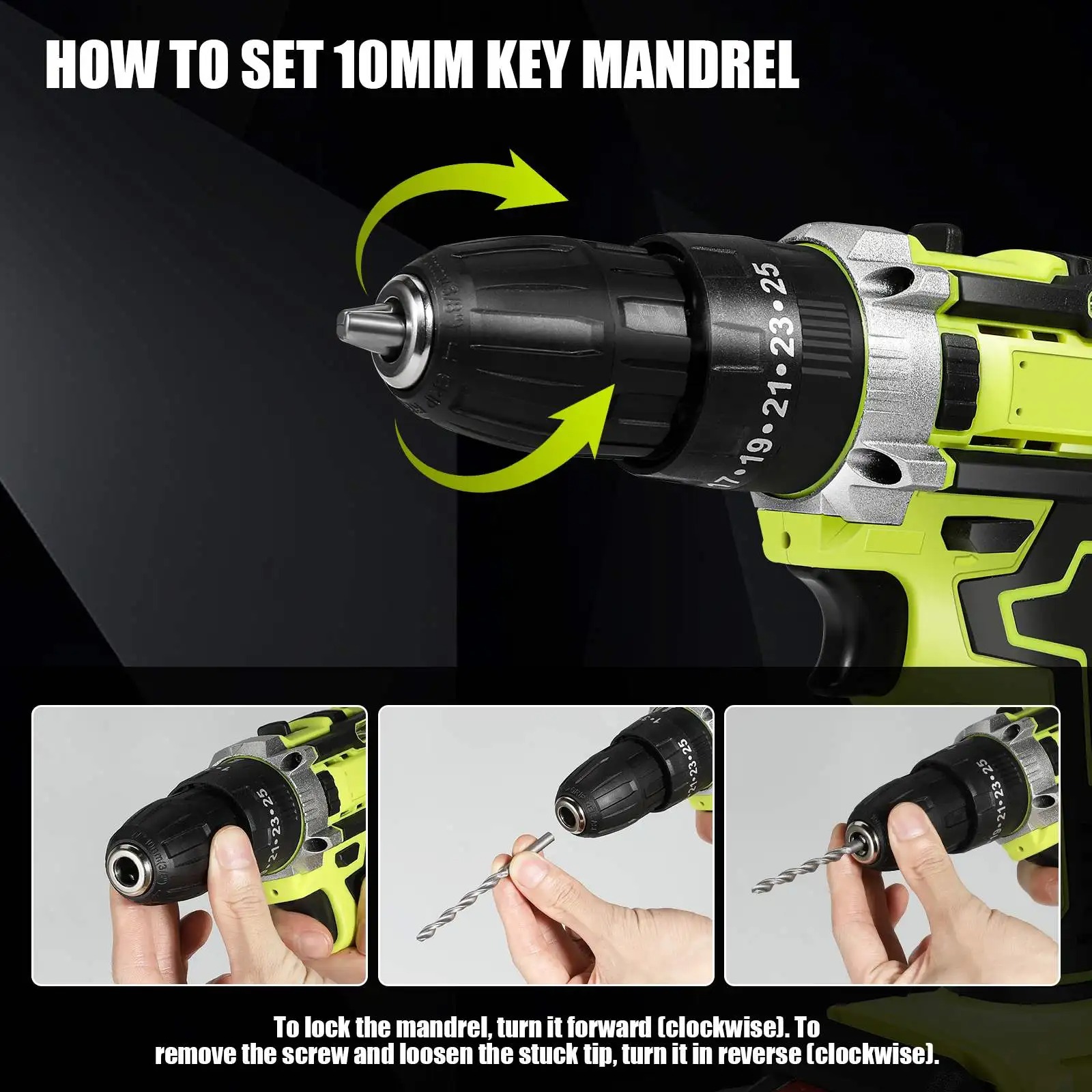 12V Cordless Impact Drill, Electric Screwdriver, Electric Impact Drill, Mini Cordless Drill, Lithium-ion Battery Power Tools — foto 12