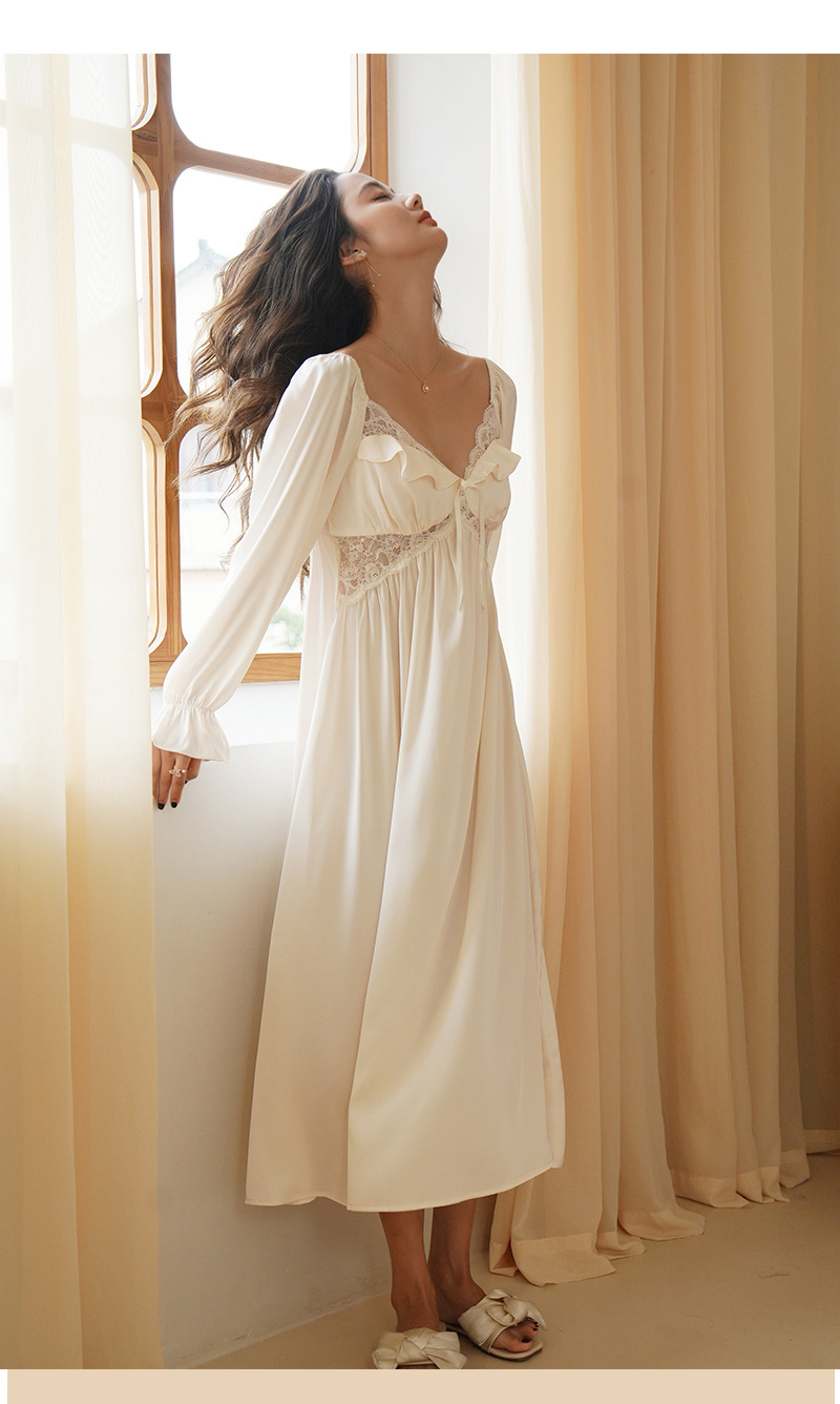 Title 8, Long Ice Silk Nightdress Women