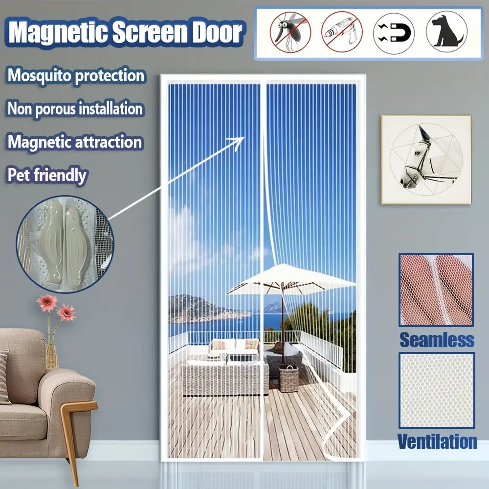 Automatic Self Closing Magnetic Screen Door Heavy