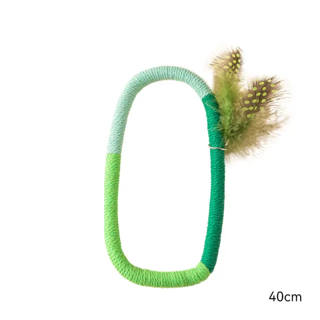 Cotton Rope Cat Toys Catnip Toys With Feather Safe Teeth Cleaning Chew Toy For Cats Interactive Cat Kicker Toys Cat Toys For Bored Indoor Cats And ... Green - Shop at LoveMi