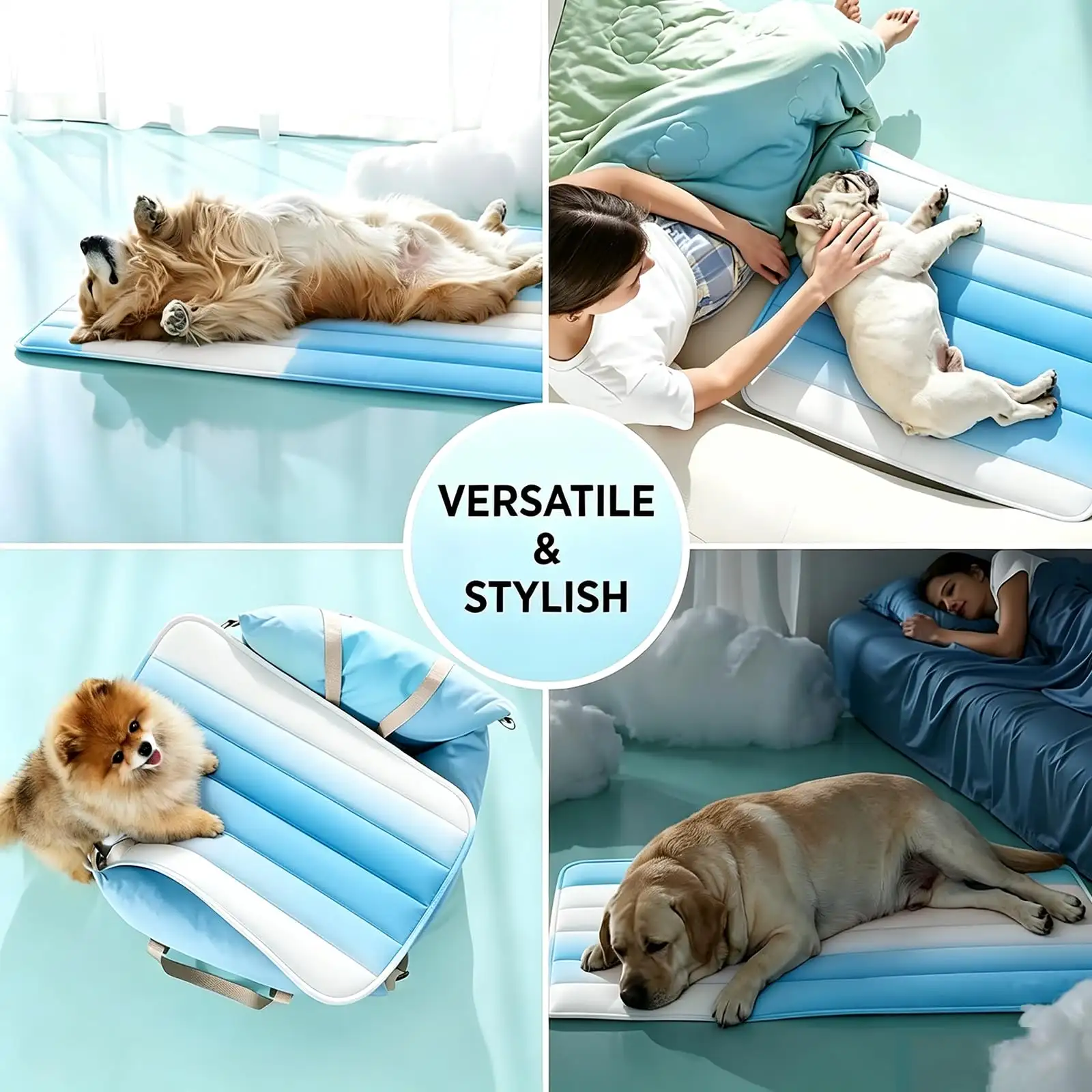 Dog Cooling Mat, Cooling Mat For Dogs & Cats, Cat Cooling Mat, Pet Cooling Mat, Cooling Gel Pad For Dogs & Cats, Summer Pet Cool Mat, Hand Washable, Pets Gel Co