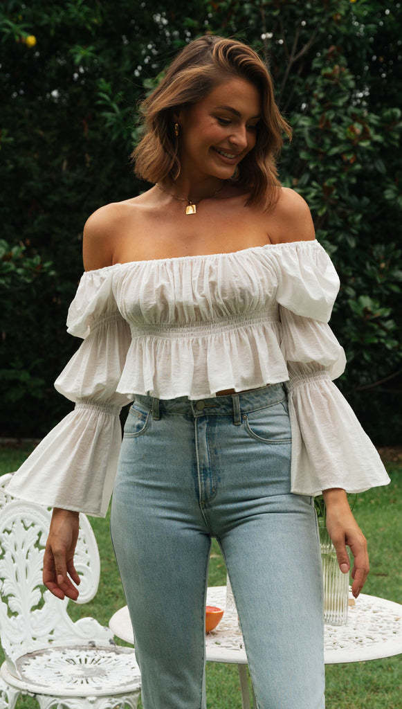Women's Solid Color Sleeve Tube Top Long Sleeve Cropped Top