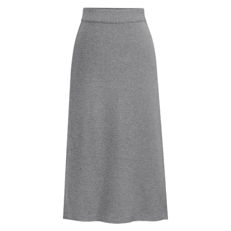 Women's Plus Size Autumn And Winter Wool High-waisted Long Skirt