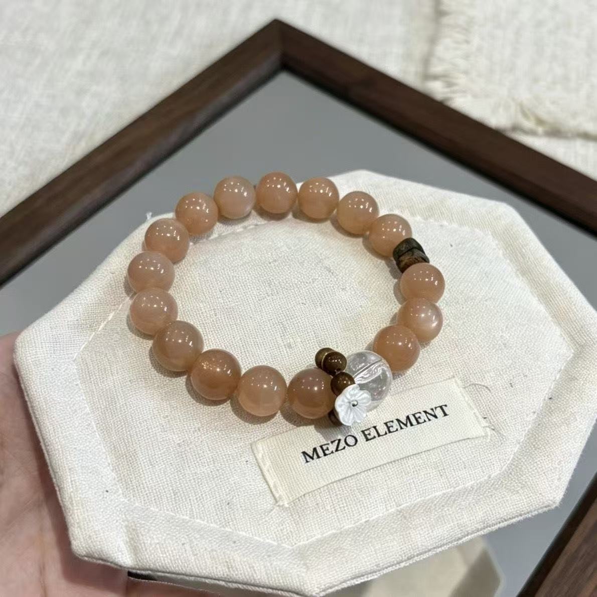 Brățară din piatră de cuarț roz natural Brățară transparentă din cuarț cu două tonuri de lănțișor Love Energy Bijuterii pentru femei