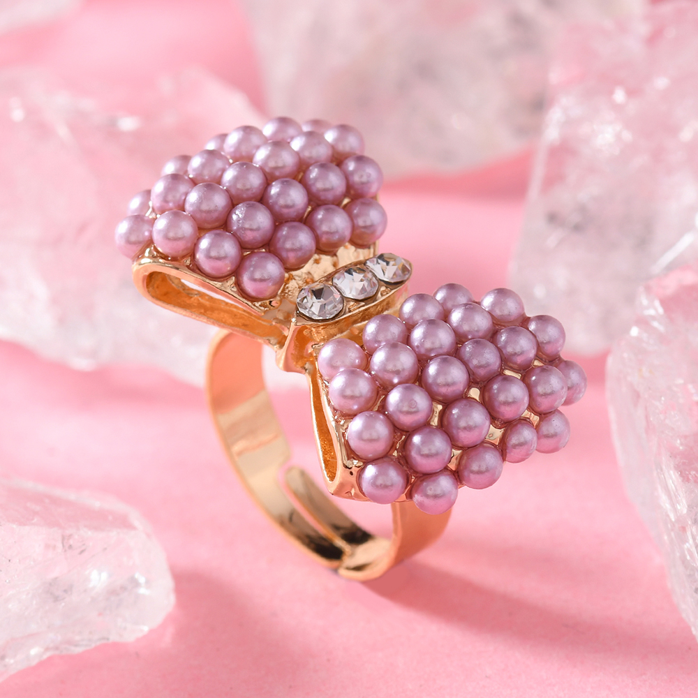 1 Piece Women's Fashion Personalized Ring Creative & Stylish Bowknot Open Ring With... thumbnail 4