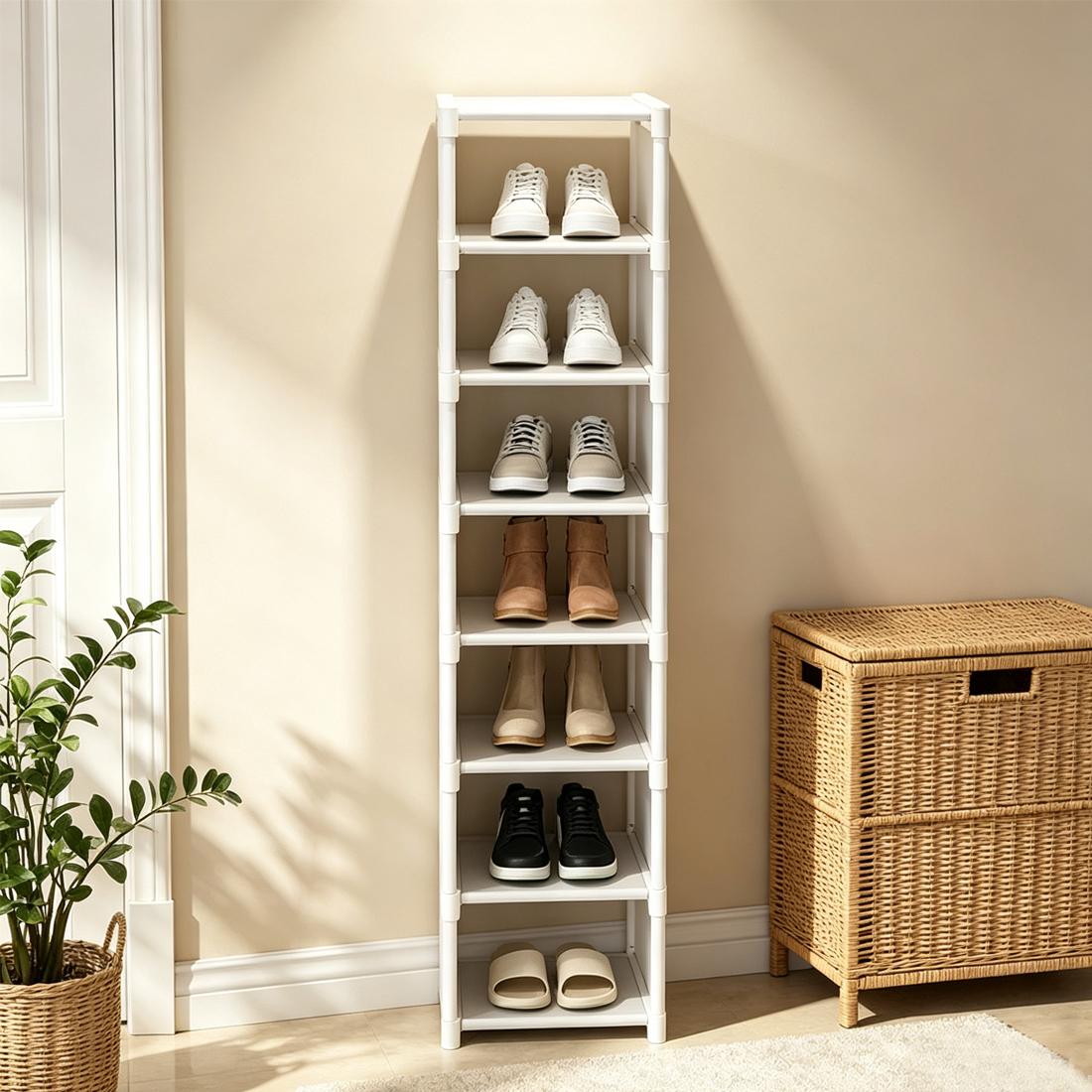 68 Tier Shoe Rack Metal Shoes Cabinet Storage Organiser Shoe Rack Stand UK