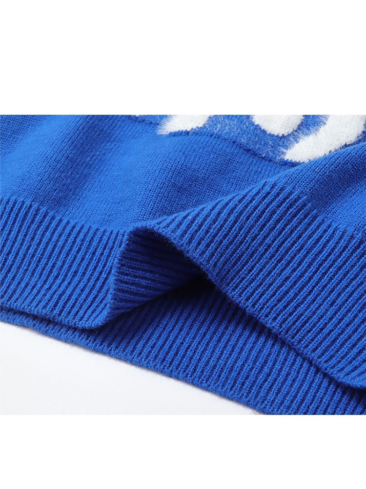 Women's Fashion Personality Klein Blue Sweater