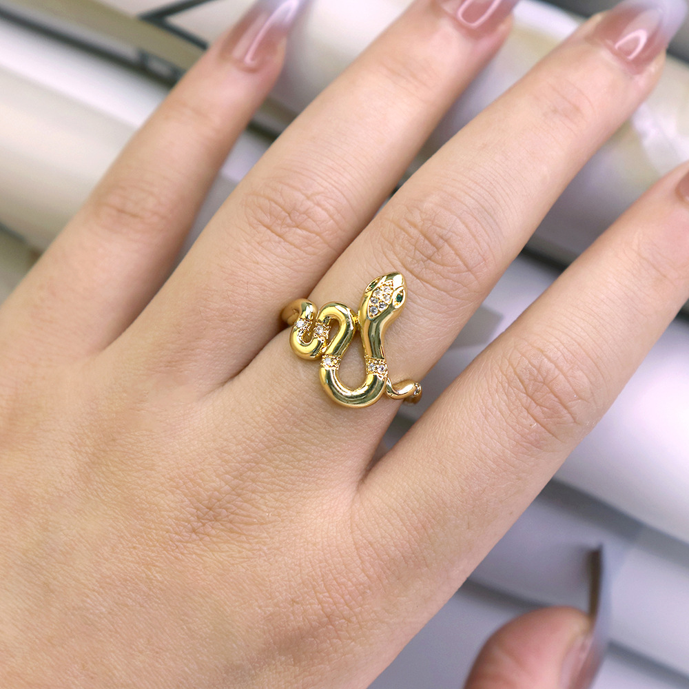 European And American Cool Style Zircon Ring