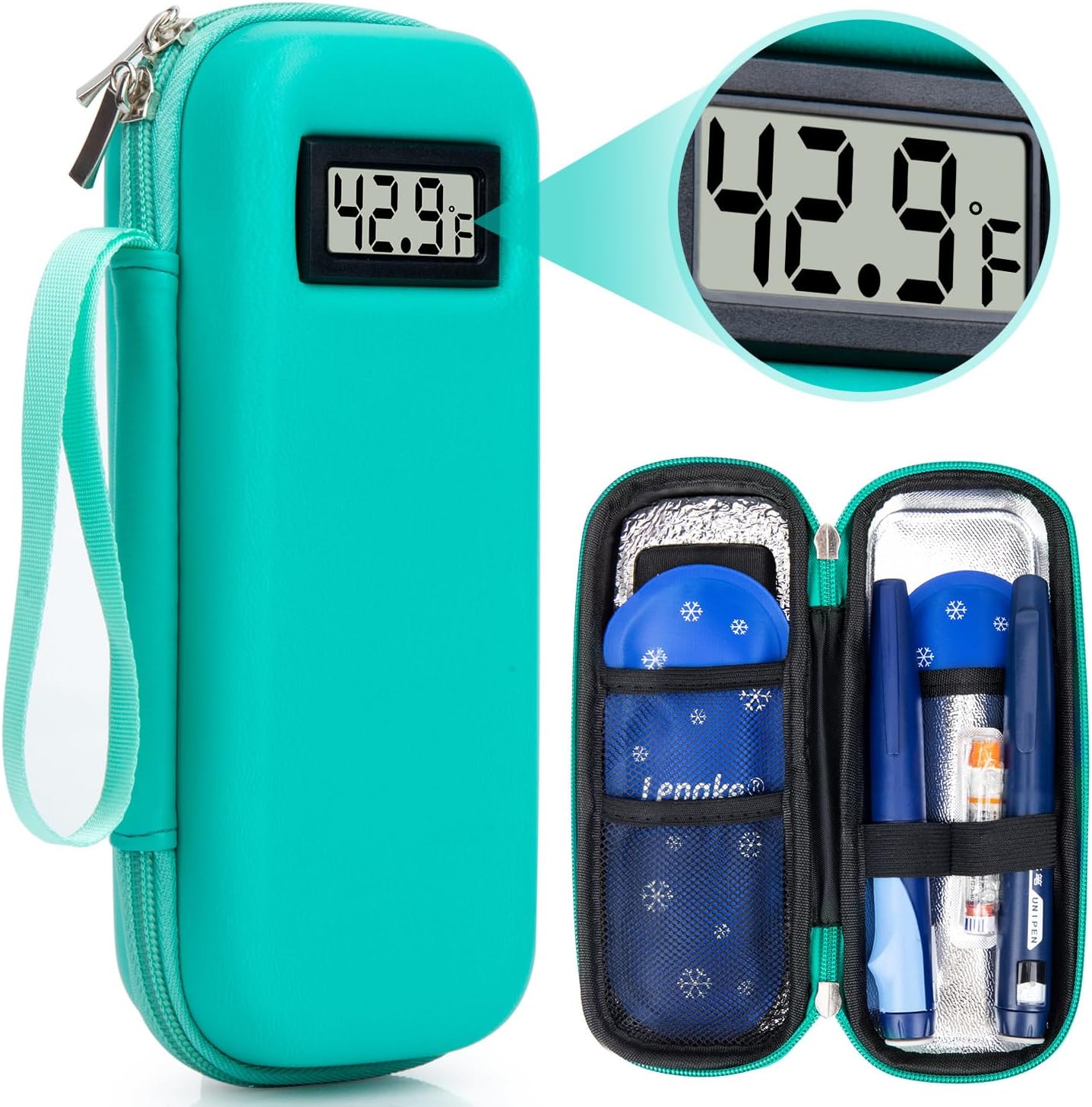 Insulin Cooler Travel Case - TSA-approved, With Temperature Display, Portable Insulin Pen Cooler Travel Case For Insulin Ice Packs, Travel Diabetes Supplies — 1