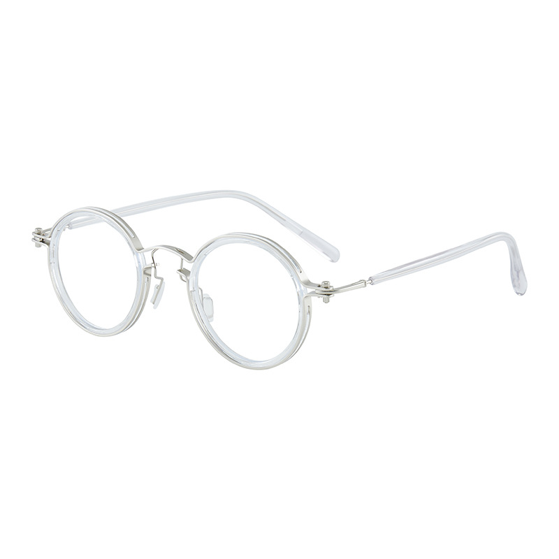 Title 7, Round Frame Myopia Retro Plain Mirror