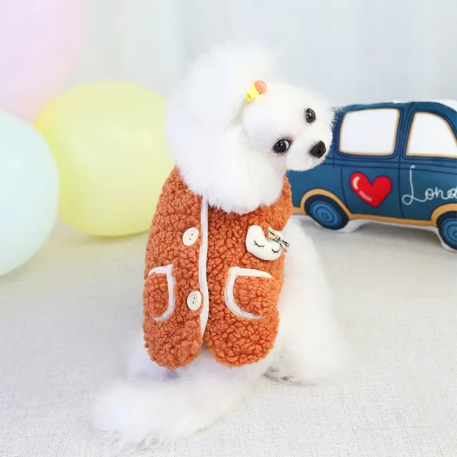 Autumn And Winter Fashion Pet Teddy Velvet Vest Cute Orange - Shop at LoveMi