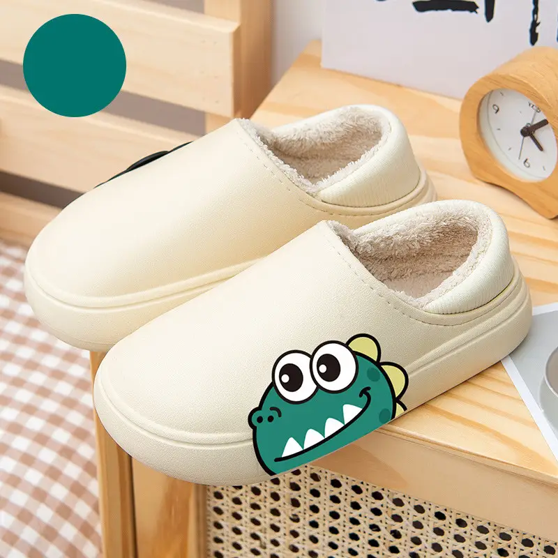 Cartoon Cute Bear Wearing Household Cotton Shoes Indoor And Outdoor