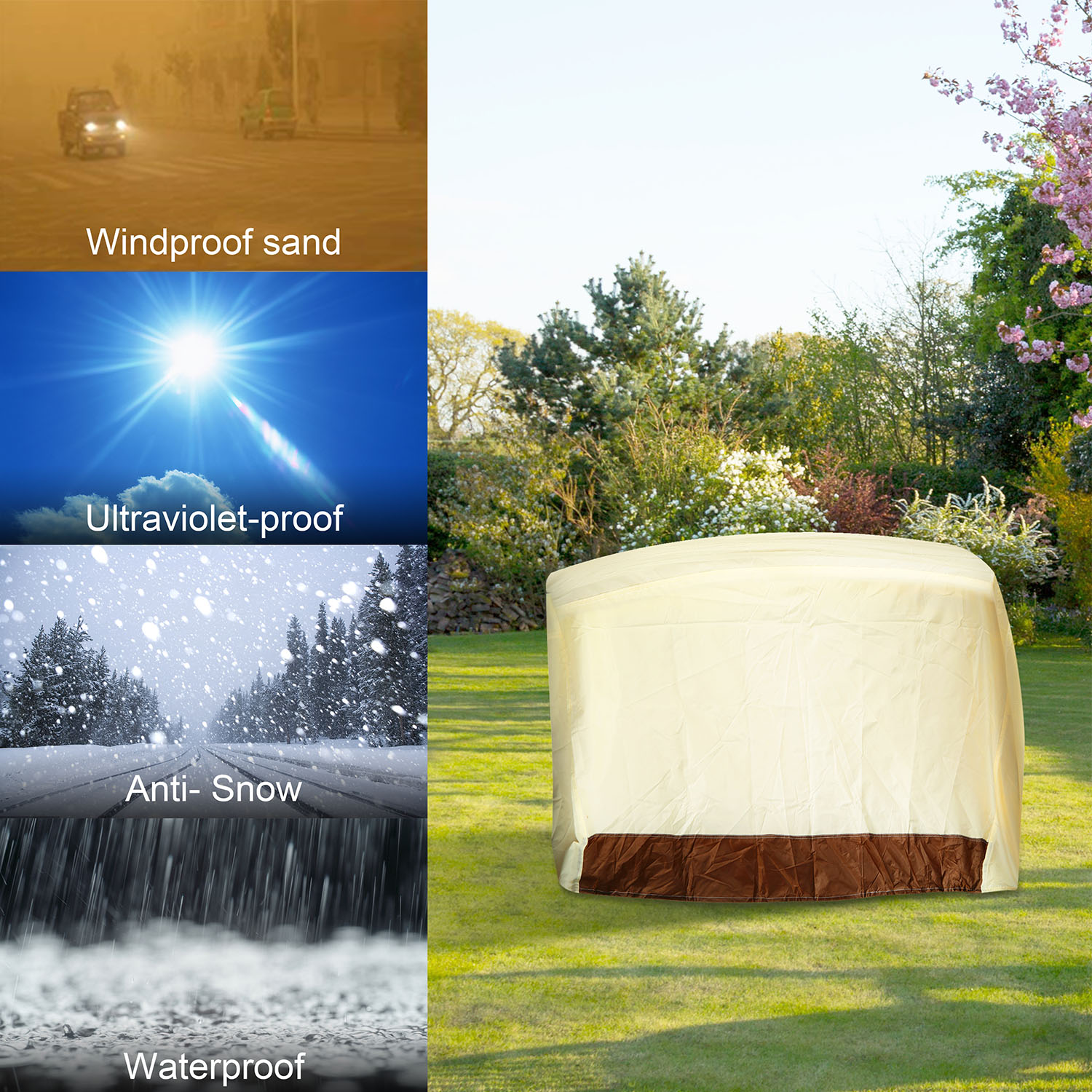 1Pc 70Inch Or 64Inch 210D Waterproof Outdoor BBQ Grill Cover Windproof Dustproof Patio Gas Grill Oven Protector Oxford Cloth Garden — foto 10
