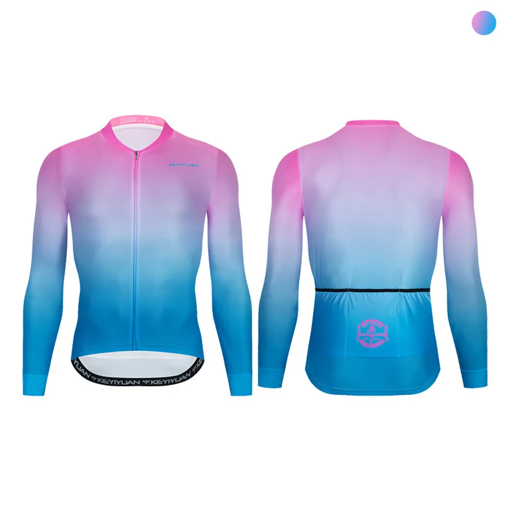 Unisex Bicycle Cycling Clothing Milk Silk Fabric - Ke009 Pink Blue