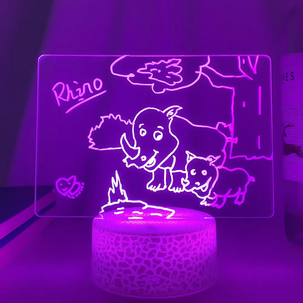 Rewritable Night Light with Display Panel