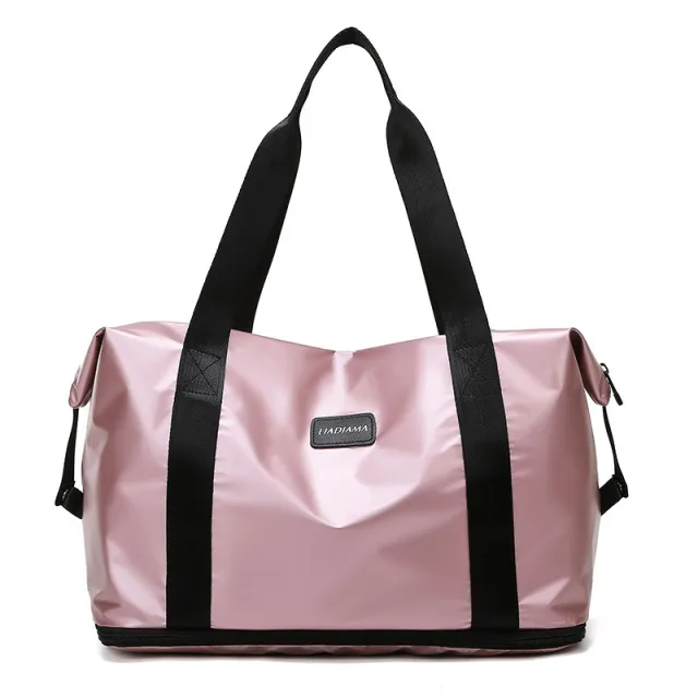 Men's Lightweight One shoulder Contrast Color Travel Bag Pink - Shop at LoveMi