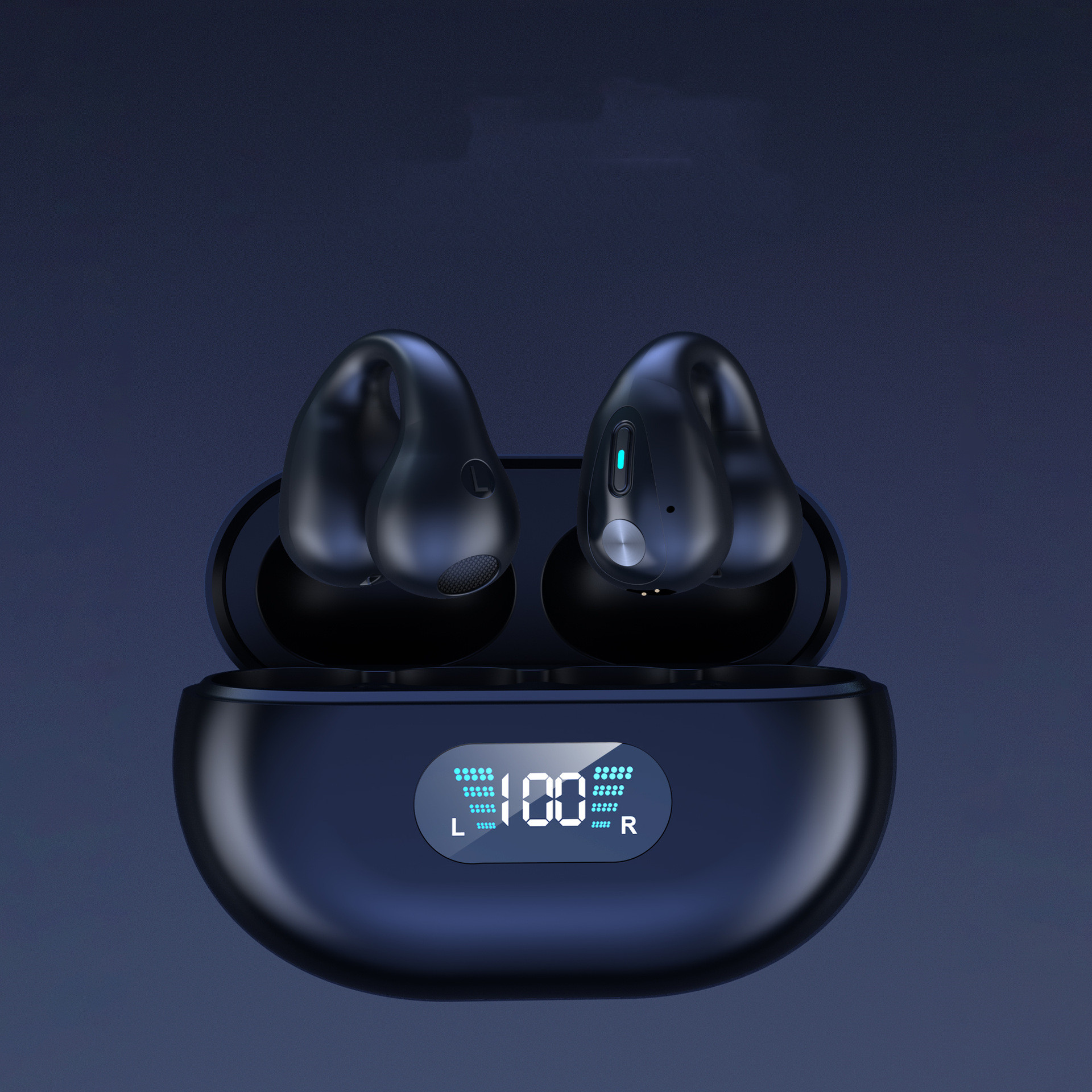 Bone Conduction Headphones TWS Earbuds Ear Clip Bluetooth 5.3 - Zdjęcie 10 z 12