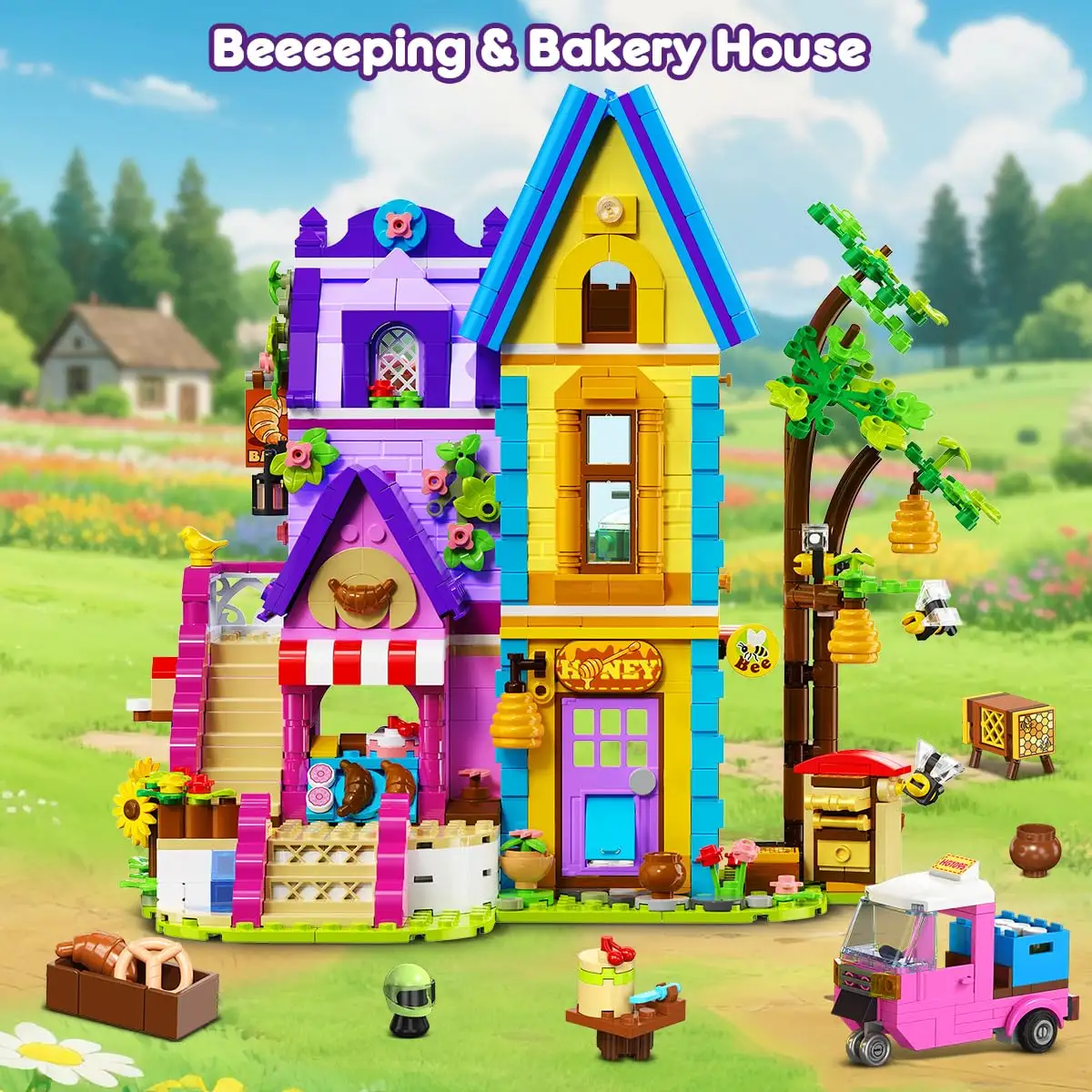 HOGOKIDS Beekeeping & Bakery House Building Toy