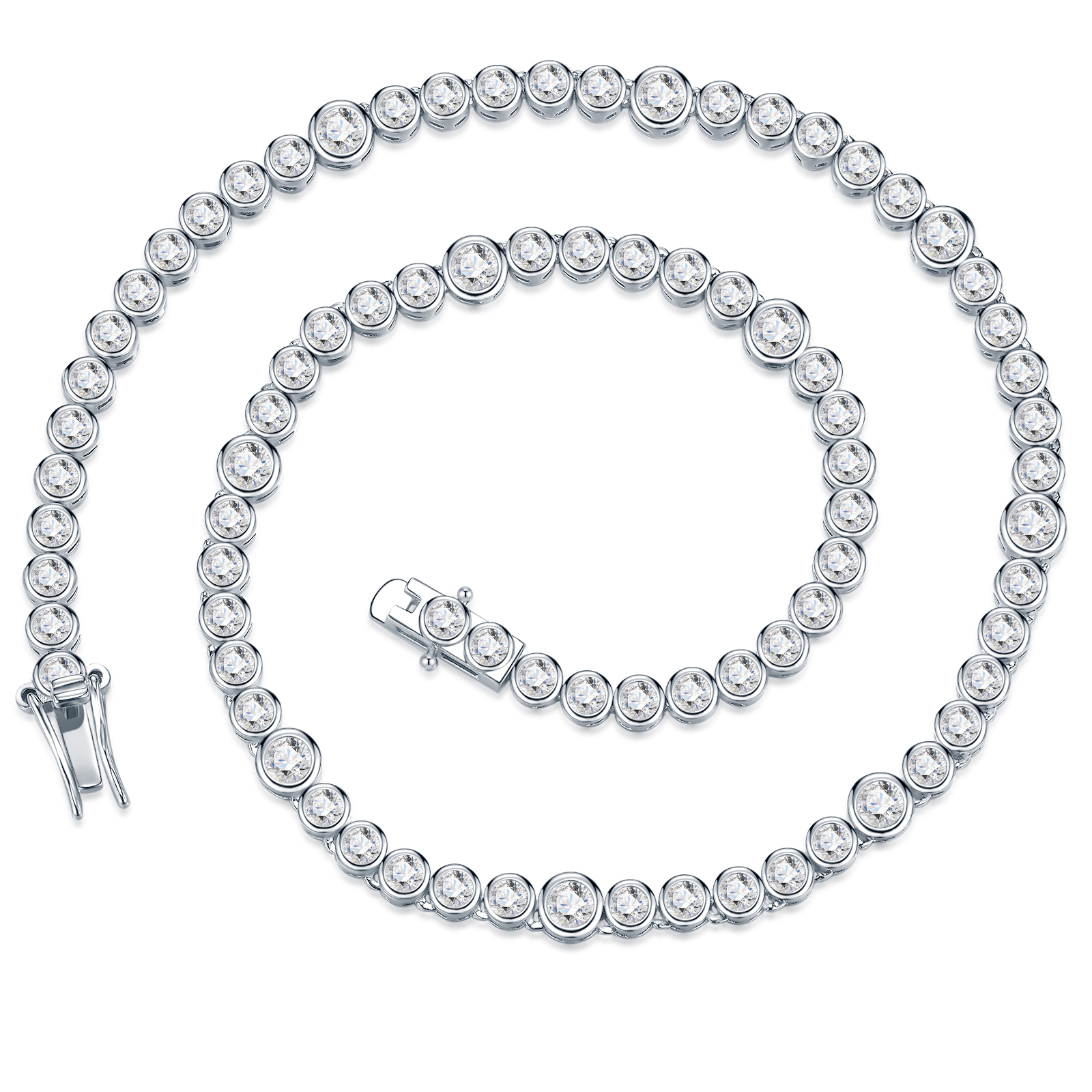 luksuslik minimalistlik moissaniidi ripats kaelakee