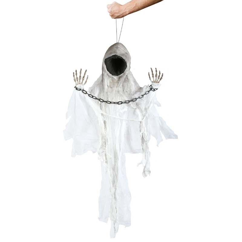 A Dult Halloween Animatronic Faceless Ghost Spectre