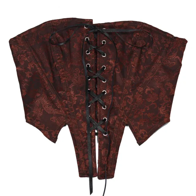 Strapless Front Tie Corset Vest Vest Women's Top Wine Red - Shop at LoveMi