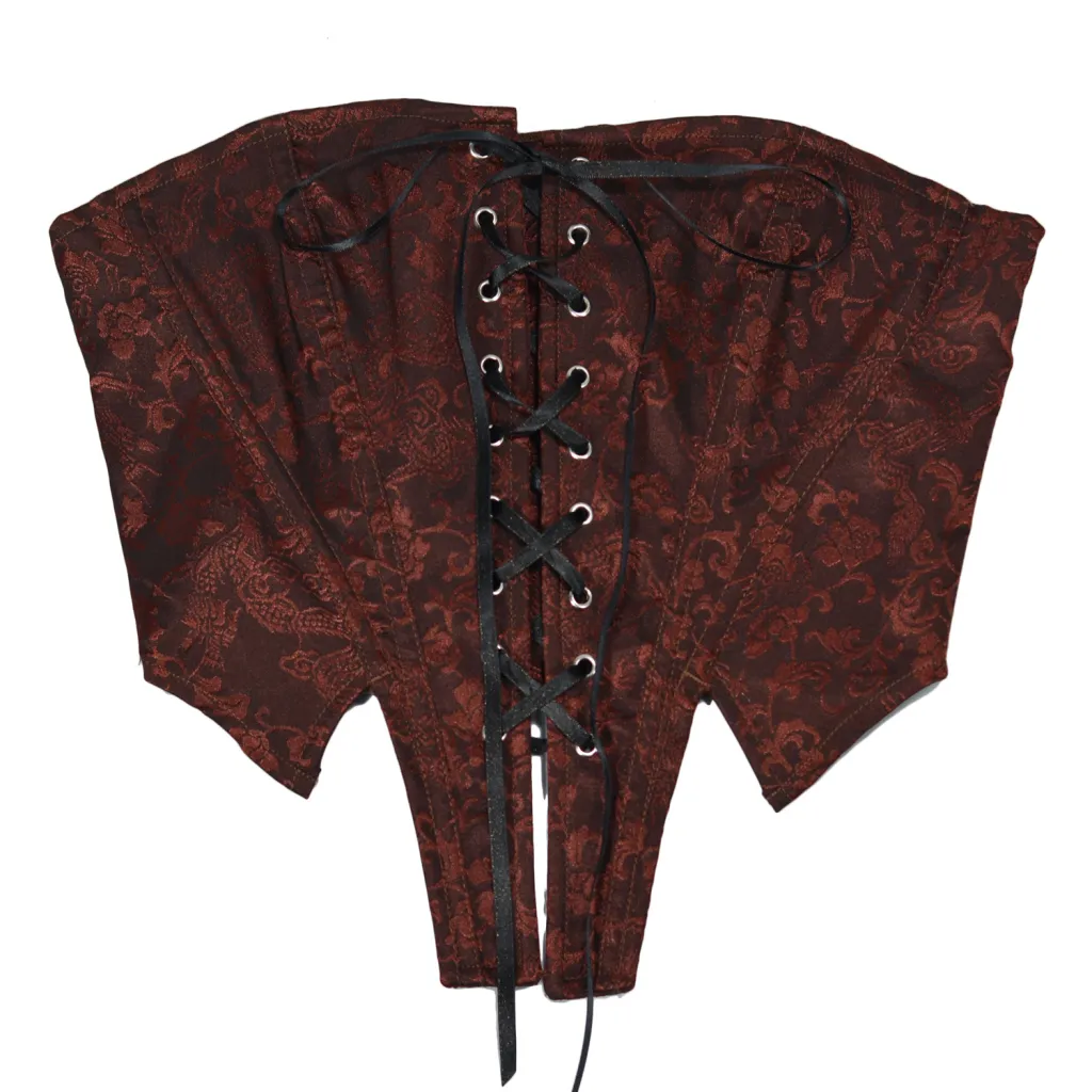 Strapless Front Tie Corset Vest Vest Women's Top - Wine Red
