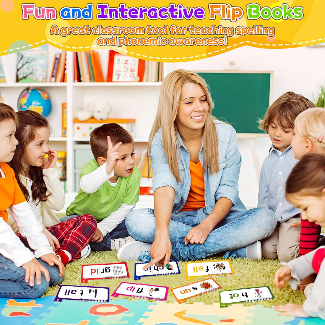 NEW 30 Read And Rhyme Flip Books,Word Families Flash Cards, Sight Word UK — image 12
