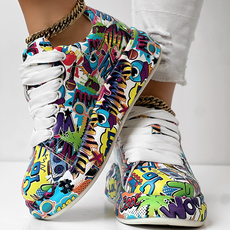 thick-sole lace-up sneakers