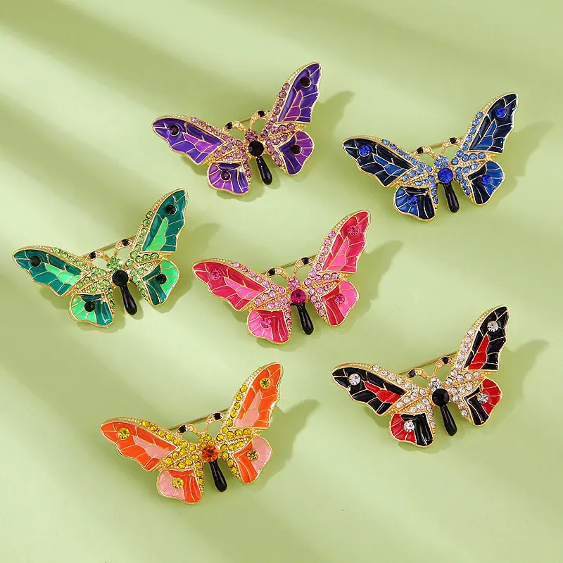 Women's Stylish Simple and Versatile Alloy Dripping Colorful Crystals
