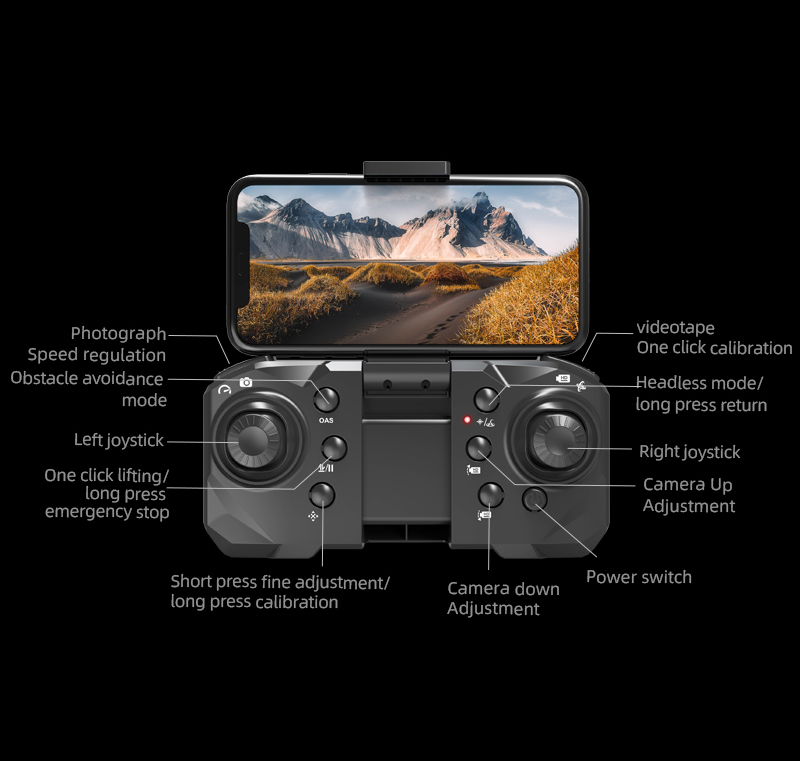 C10 Black - Triple Camera - Dual Electric Drone-BLACK detail