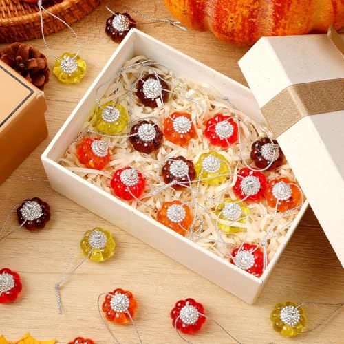 Mini Pumpkin Hanging Ornaments, 24 Pieces