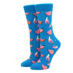 Colourful Women's Cotton Round Socks Funny Banana - 7 Style - View 1