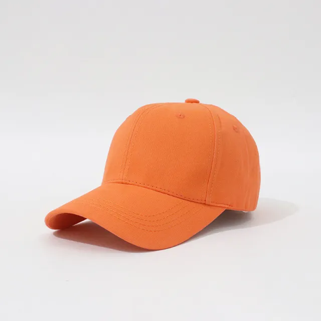 New Hard Top Solid Color Simple Fashion Household Baseball Hat Orange - Shop at LoveMi