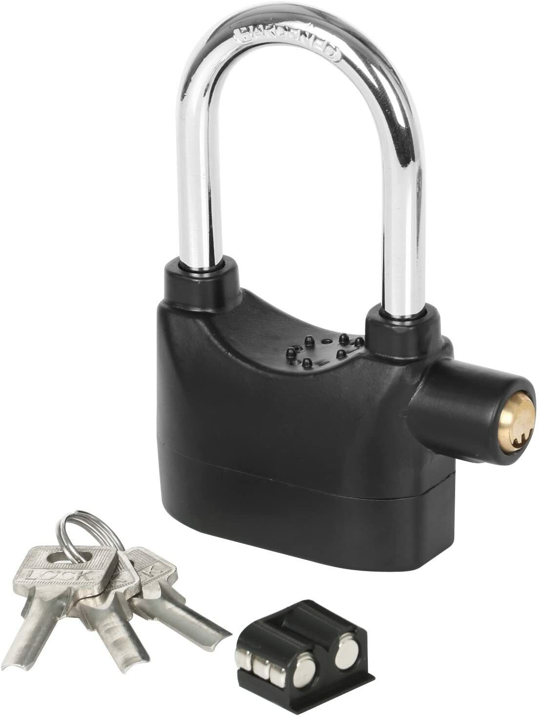 110db Alarmed Padlock Long NEW Heavy Duty Weatherproof Shackle