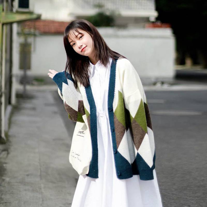 Wear Loose Japanese Gentle Sweater Outside Spring