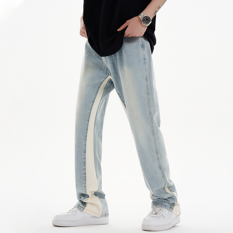 Title 2, Europees en Amerikaans retro flared jeans met r...