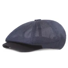 Full Mesh Flat Men's Casual Breathable Sun Visor Military Hat Sun Protection Hat - Navy - View 1