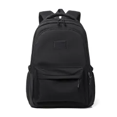 Fashion Oxford Backpack Waterproof Large Capacity Junior High School Students Schoolbag Girls Solid Campus Travel Bags Women - Black - View 1