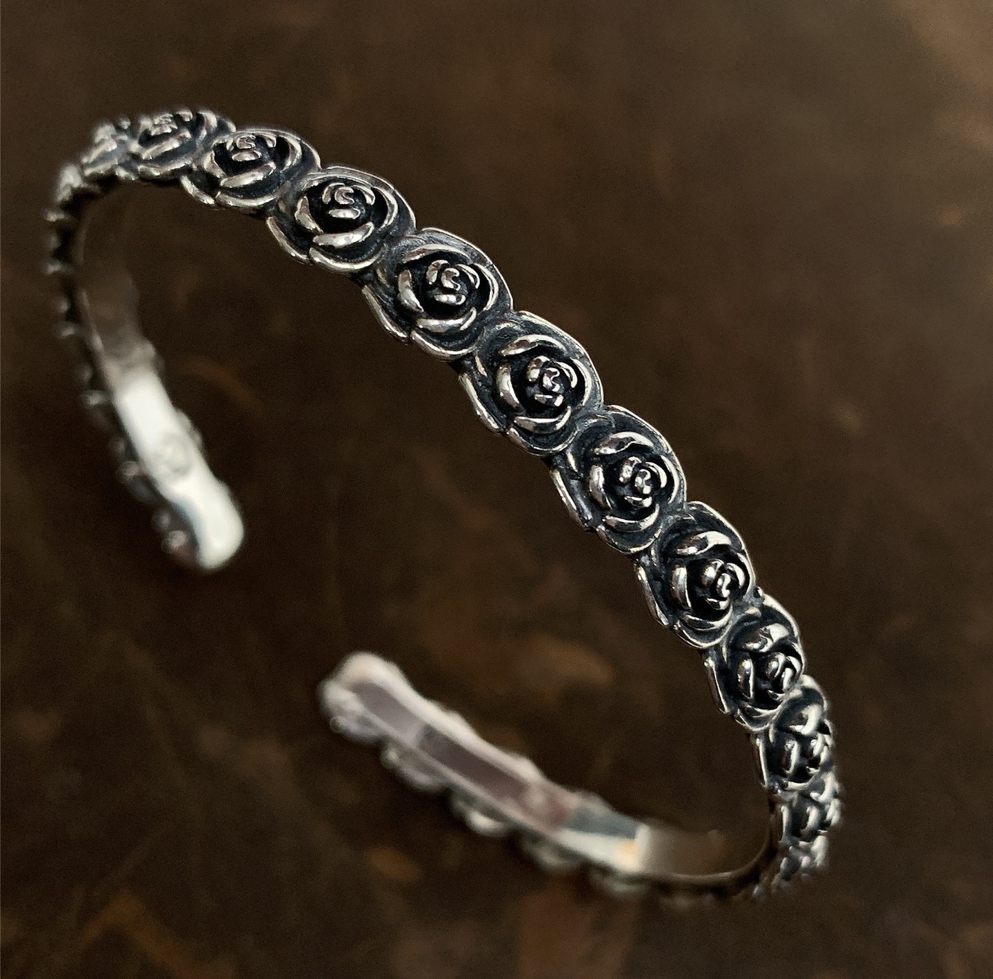 Rose Flower Retro Fashion Heavy Industry Personality Temperament Bracelet