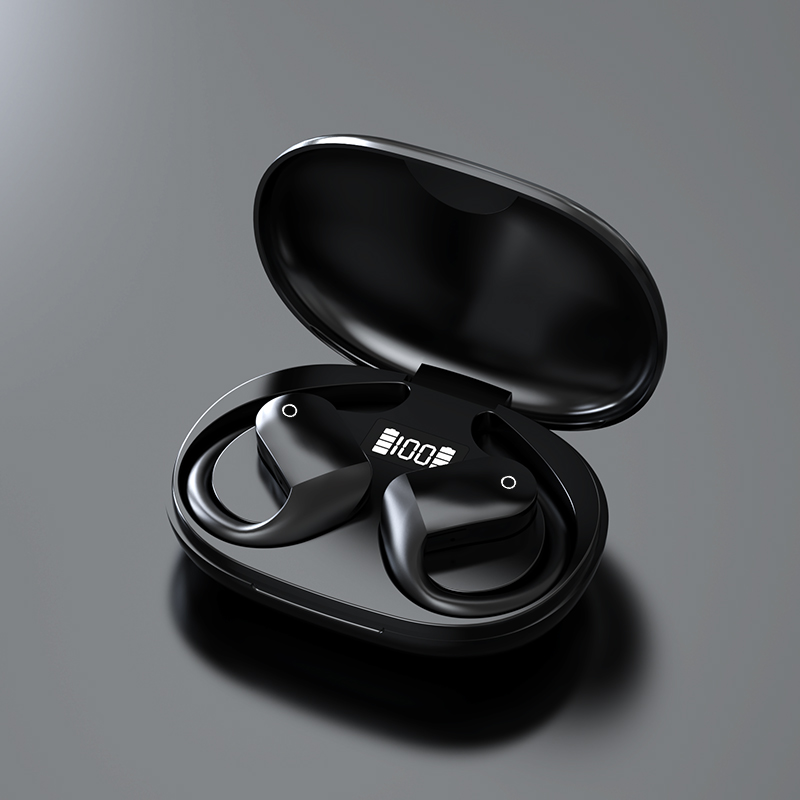 Open Ear Bluetooth, Wireless Headphones Sport Over Earphones Built-in Mic With Ear Hooks Case Ergonomic For Running Fitness