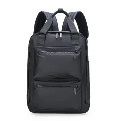 Men's Waterproof Nylon Cloth Computer Travel Backpack - Black - View 1