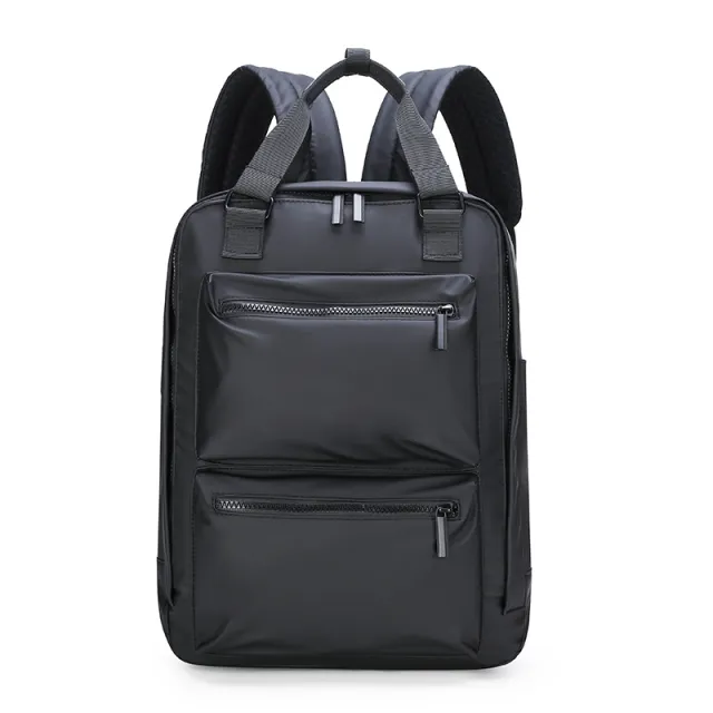 Men's Waterproof Nylon Cloth Computer Travel Backpack Black - Shop at LoveMi