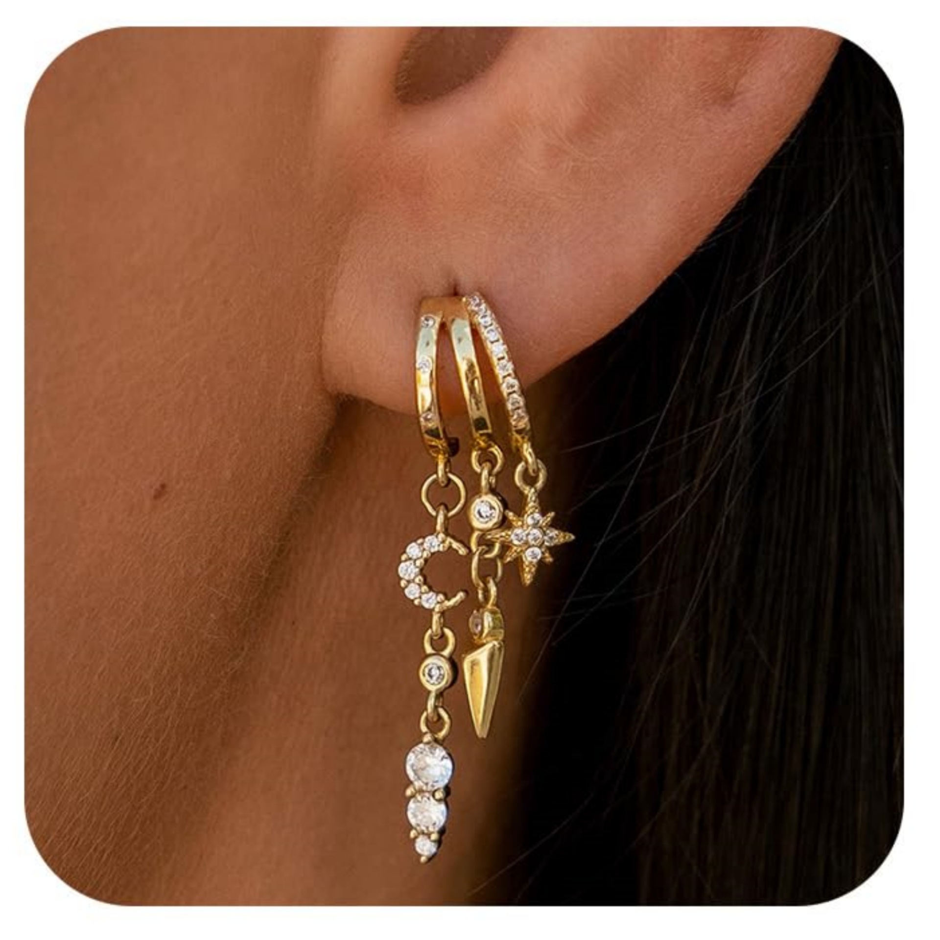 Brass Genuine Gold Electroplated Tassel Earrings thumbnail 4