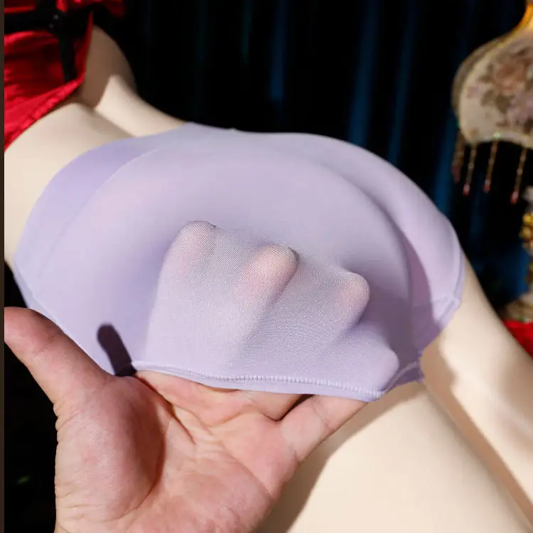 Men's Delicate Milk Silk Mask Large Size Seamless Briefs