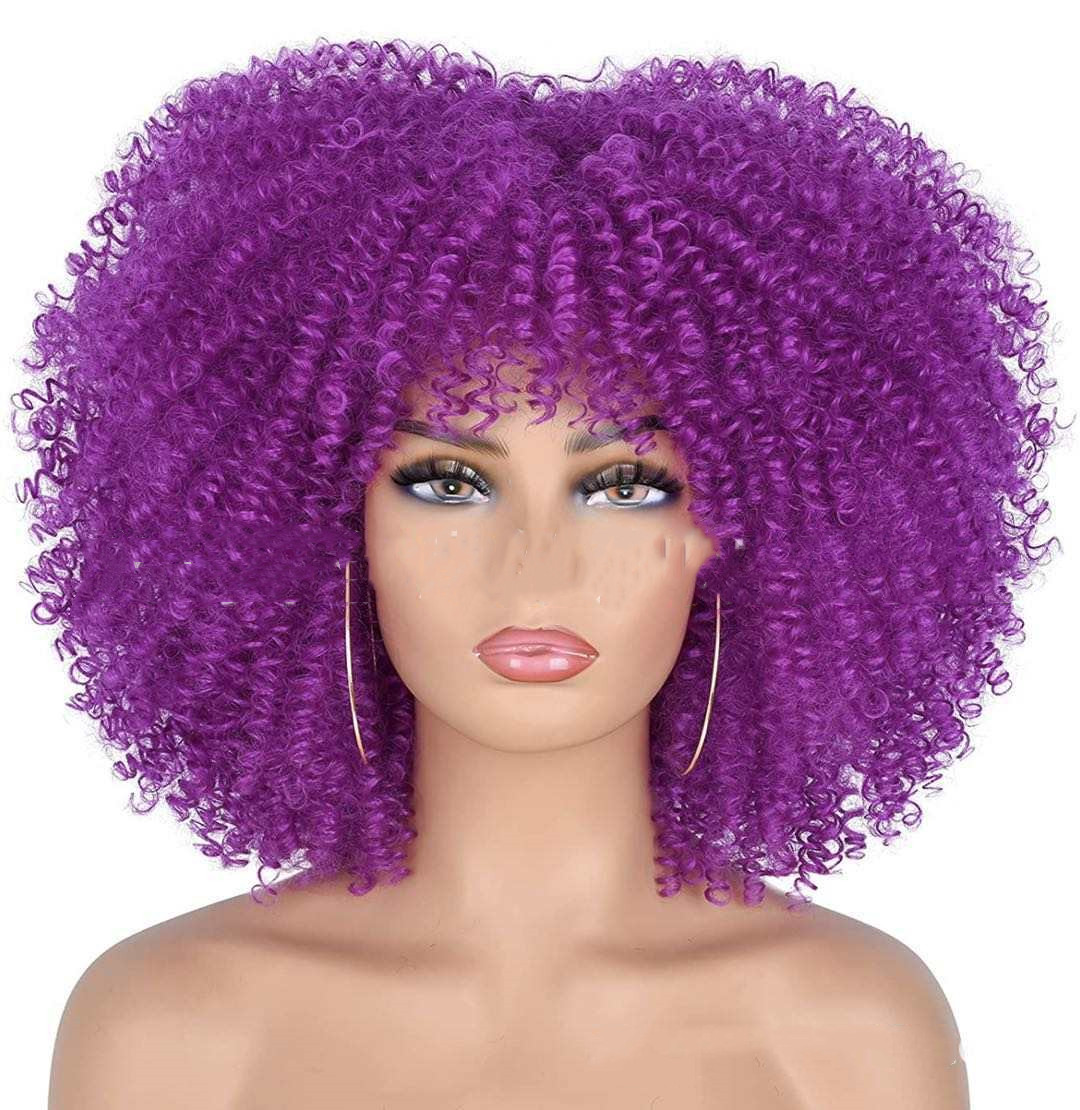 Small Curly Hair Rose Mesh Synthetic Headgear 21Sty - Shop at LoveMi