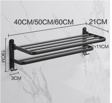 Title 1, Space Aluminum Bathroom Wall-mounted Towel Rack...