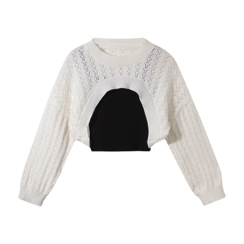 Small Waistcoat Sweater Thin Long Sleeve Top