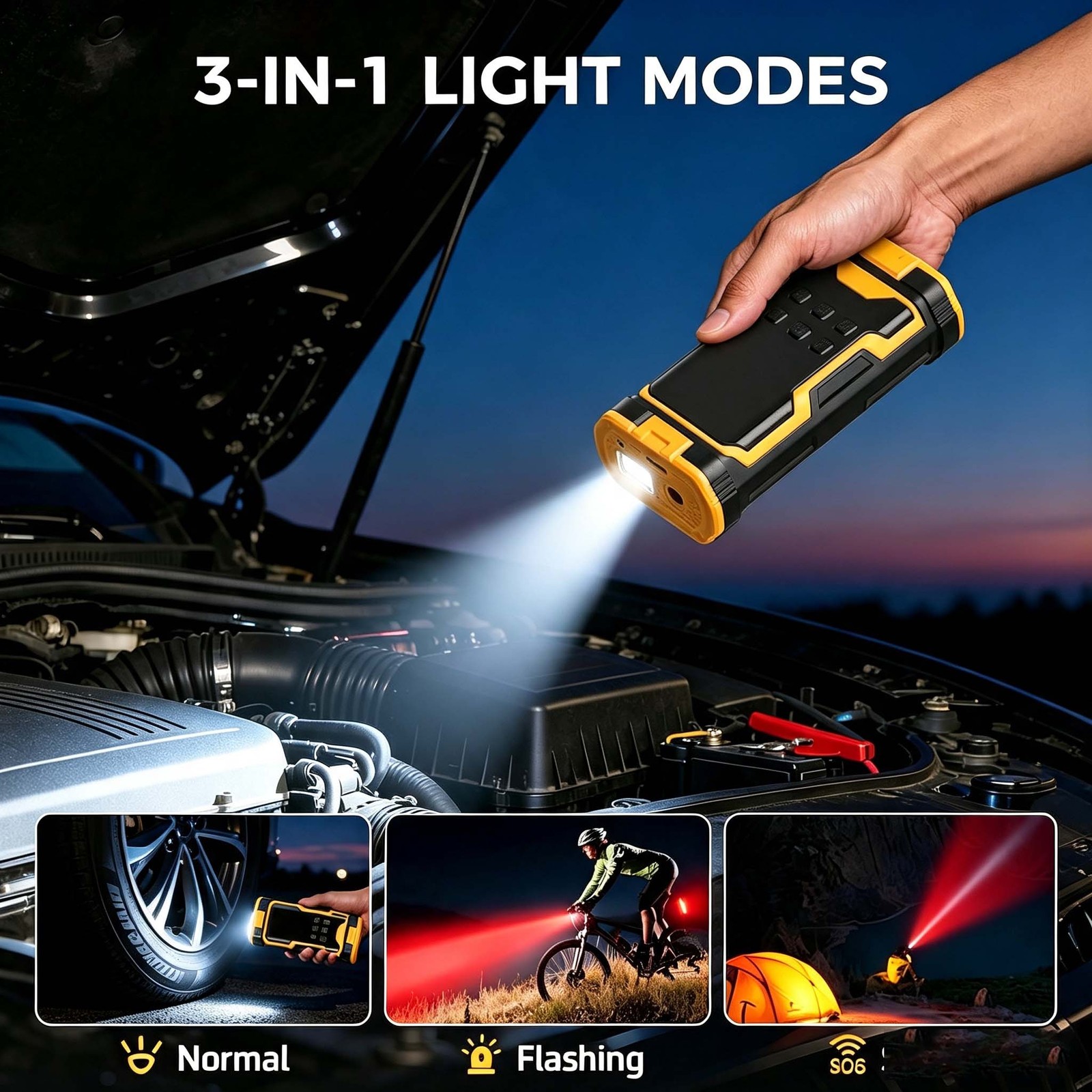 Car Tyre Inflator Cordless Digital USB Rechargeable Tire Air Compressor Pump 12V — image 3